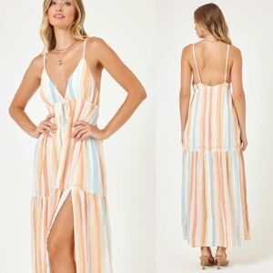 L*Space Multicolor Striped Maxi Dress